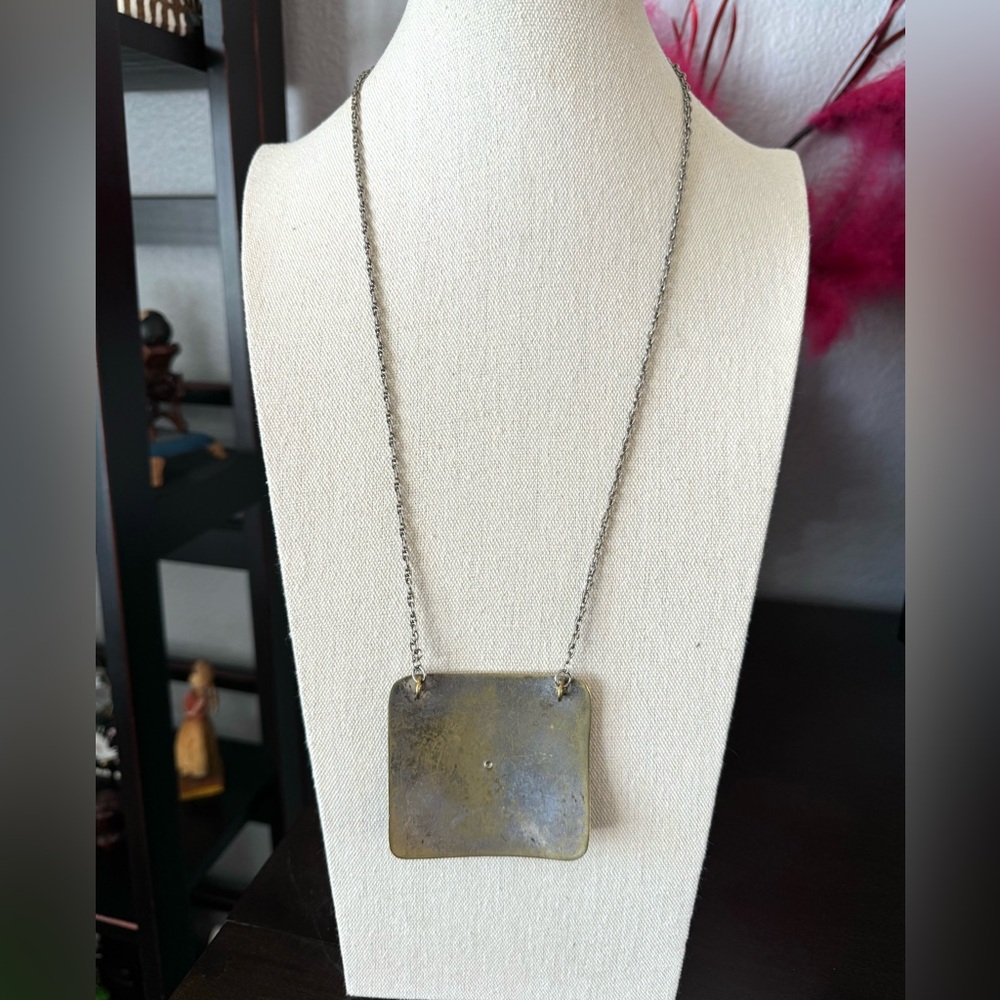 Vintage Brass Goddess Necklace - Picture 6 of 6